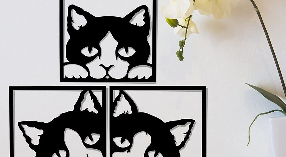 3-PCS-Set-Cute-Cats-Metal-Sign-Wall-Art-Decor-Farmhouse-Black-Silhouette-Plaque-Dining-Child-2